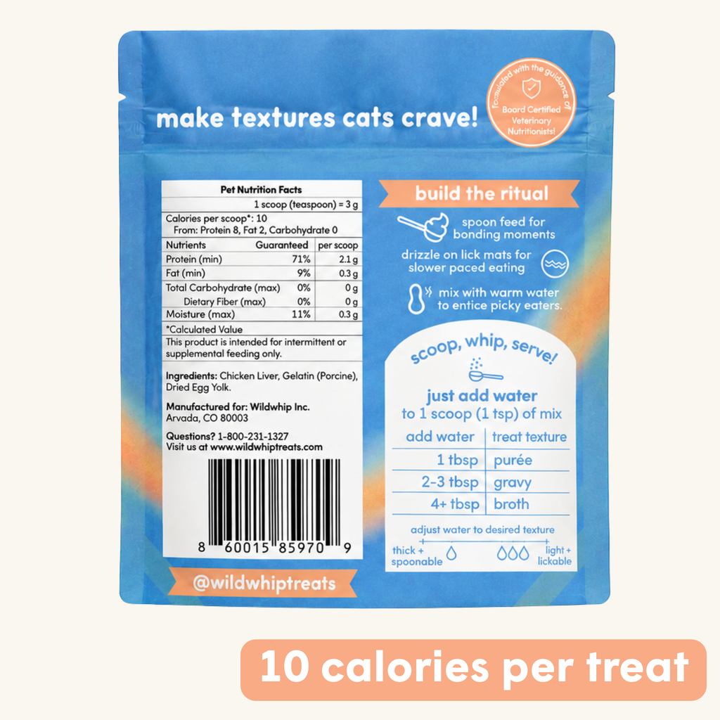 Lickable Treat Mix, Freeze-Dried Chicken Liver Recipe, Just Add Fresh Water